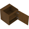 Mexen Rivel badkamermeubel onder de wastafel 45 cm, 1 deur, gegroefd, walnoot - 91A21-04547-1-BF86