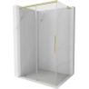 Mexen Rox L sliding shower enclosure 105 x 85 cm, transparent, brushed gold - 8C2L-105-085-55-00