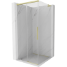 Mexen Rox L bīdāmā dušas kabīne 90 x 90 cm, caurspīdīga, zelta matēta - 8C2L-090-090-55-00