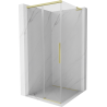 Mexen Rox L klizna-tuš-kabina 90 x 90 cm, transparentna, zlatna mat - 8C2L-090-090-55-00