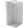 Mexen Rox L Duschkabine Schiebetür 95 x 95 cm, transparent, gold gebürstet - 8C2L-095-095-55-00