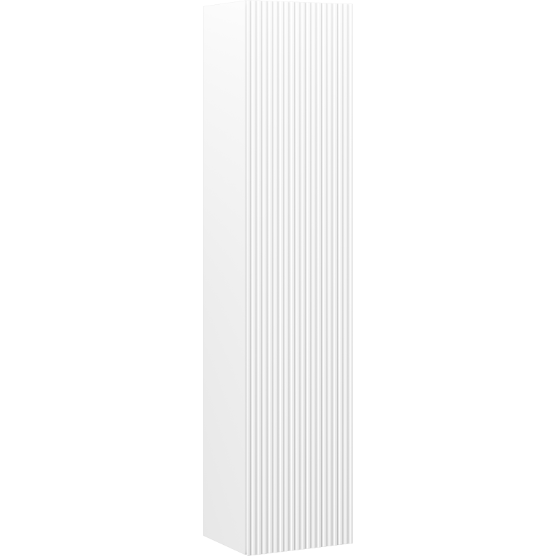 Mexen Rivel bathroom column 35 cm, 1 door, fluted, white matte - 91A21-03016-1-BF01