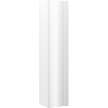 Mexen Rivel bathroom column 35 cm, 1 door, fluted, white matte - 91A21-03016-1-BF01