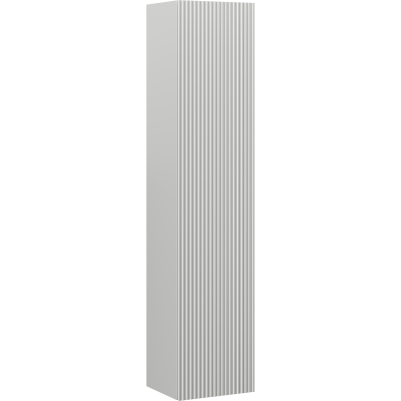 Mexen Rivel bathroom column 35 cm, 1 door, grooved, grey matte - 91A21-03016-1-BF62