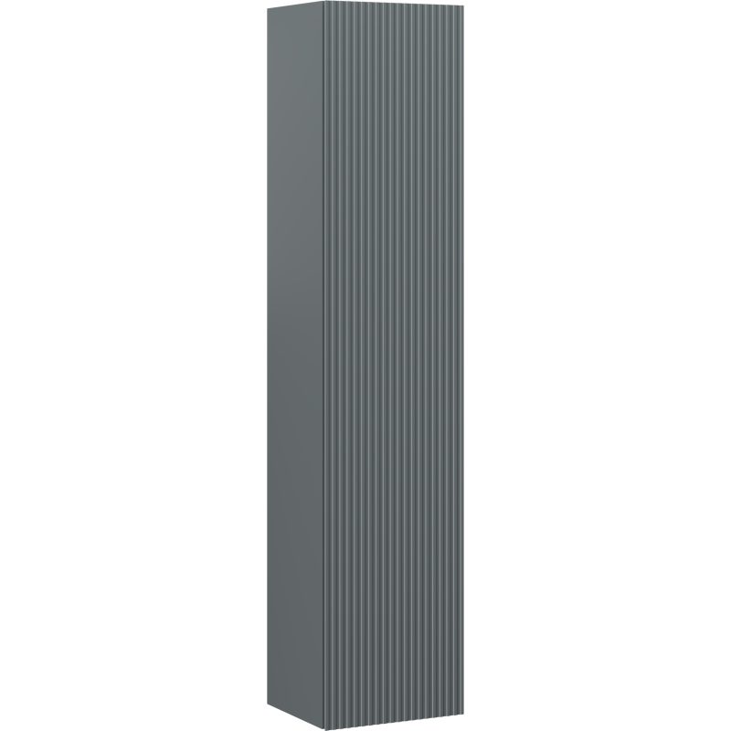 Mexen Rivel badkamerkolom 35 cm, 1 deur, gegroefd, mat grafiet - 91A21-03016-1-BF66