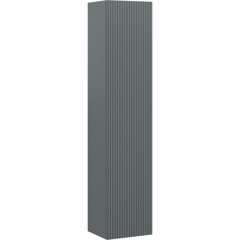 Mexen Rivel colonne de salle de bains 35 cm, 1 porte, rainurée, graphite mat - 91A21-03016-1-BF66