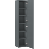 Mexen Rivel słupek łazienkowy 35 cm, 1 drzwi, ryflowany, grafit mat - 91A21-03016-1-BF66