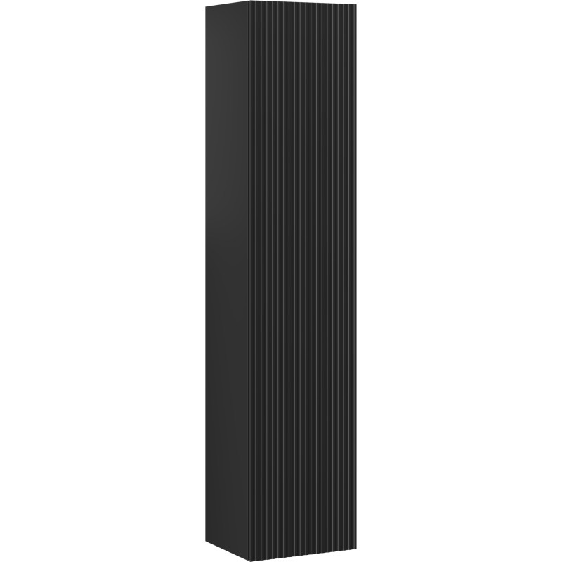 Mexen Rivel stup kupaonice 35 cm, 1 vrata, rebrasta, crna mat - 91A21-03016-1-BF71