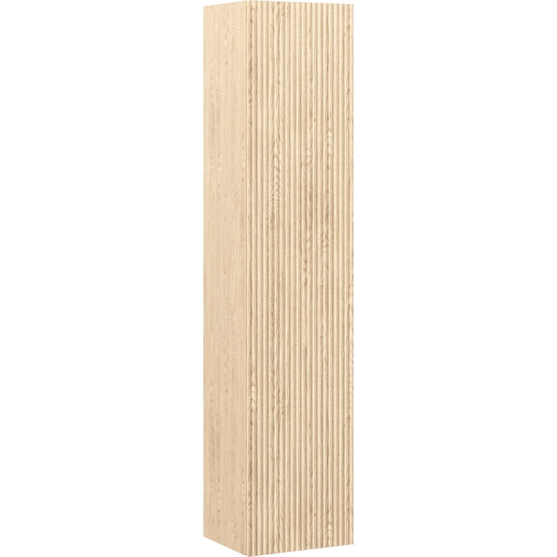 Mexen Rivel badmeubelkast 35 cm, 1 deur, gegroefd, eiken - 91A21-03016-1-BF81