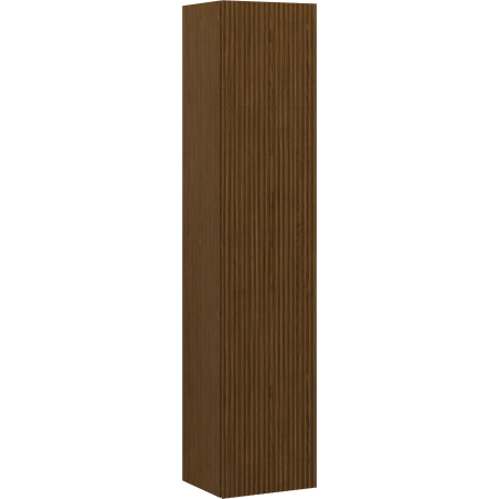 Mexen Rivel columna de baño 35 cm, 1 puerta, acanalada, nogal - 91A21-03016-1-BF86