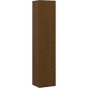 Mexen Rivel bathroom column 35 cm, 1 door, grooved, walnut - 91A21-03016-1-BF86