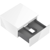 Mexen Orio bathroom cabinet under washbasin 50 cm with countertop, 1 drawer, white gloss - 91A10-05023-1-BFC00