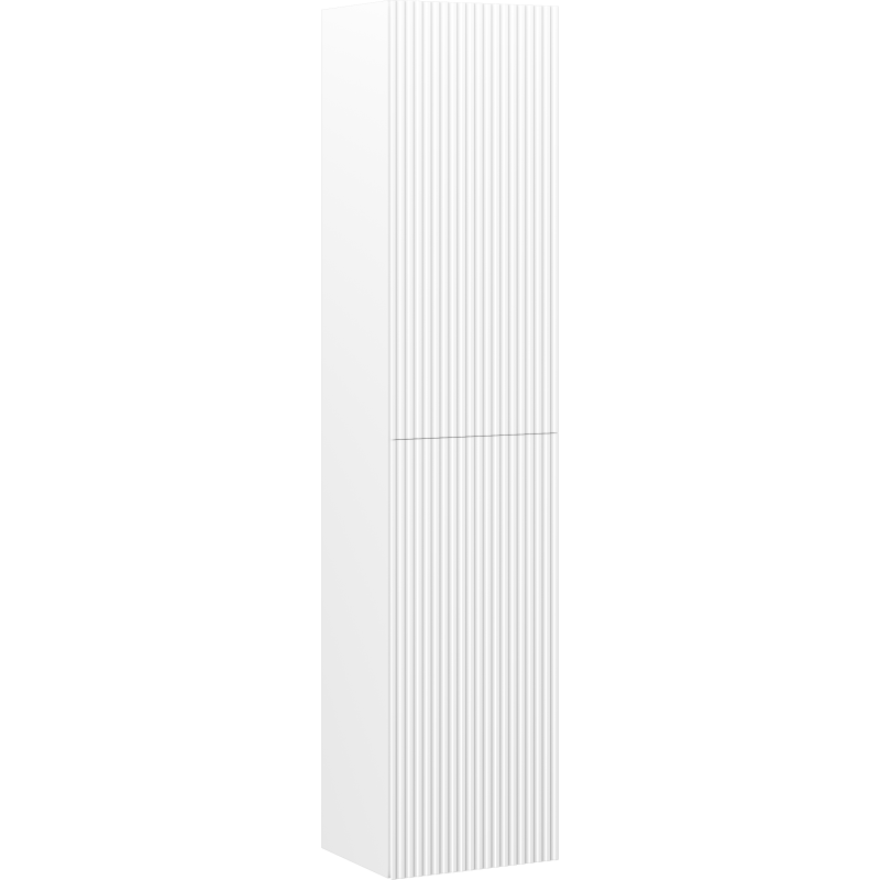 Mexen Rivel columna de baño 35 cm, 2 puertas, acanalada, blanco mate - 91A21-03016-2-BF01