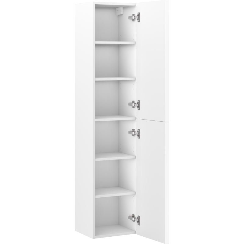 Mexen Rivel columna de baño 35 cm, 2 puertas, acanalada, blanco mate - 91A21-03016-2-BF01