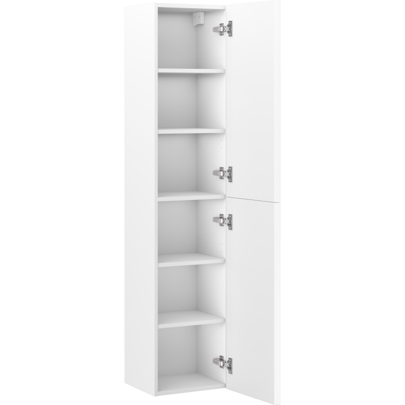 Mexen Rivel słupek łazienkowy 35 cm, 2 drzwi, ryflowany, biały mat - 91A21-03016-2-BF01