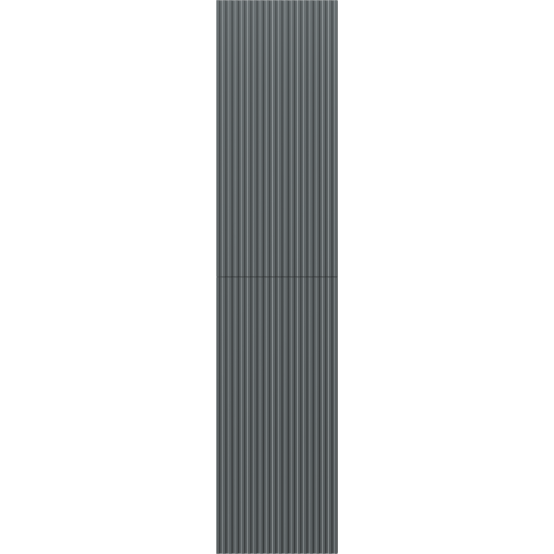 Mexen Rivel bathroom column 35 cm, 2 doors, fluted, matte graphite - 91A21-03016-2-BF66