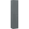 Mexen Rivel colonne de salle de bains 35 cm, 2 portes, rainuré, graphite mat - 91A21-03016-2-BF66
