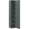 Mexen Rivel bathroom column 35 cm, 2 doors, fluted, matte graphite - 91A21-03016-2-BF66