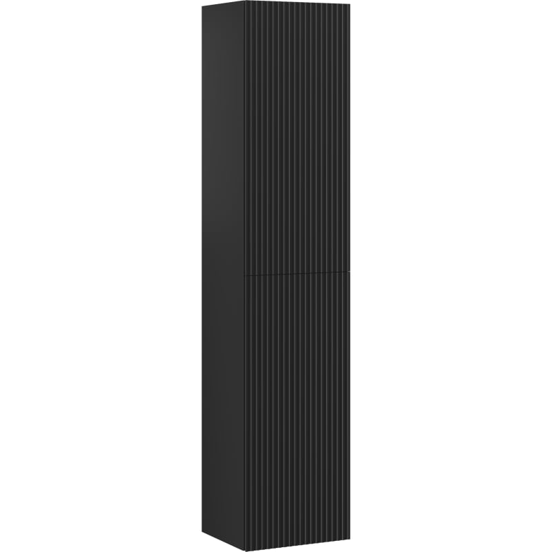 Mexen Rivel ormarić za kupaonicu 35 cm, 2 vrata, profiliran, mat crna - 91A21-03016-2-BF71