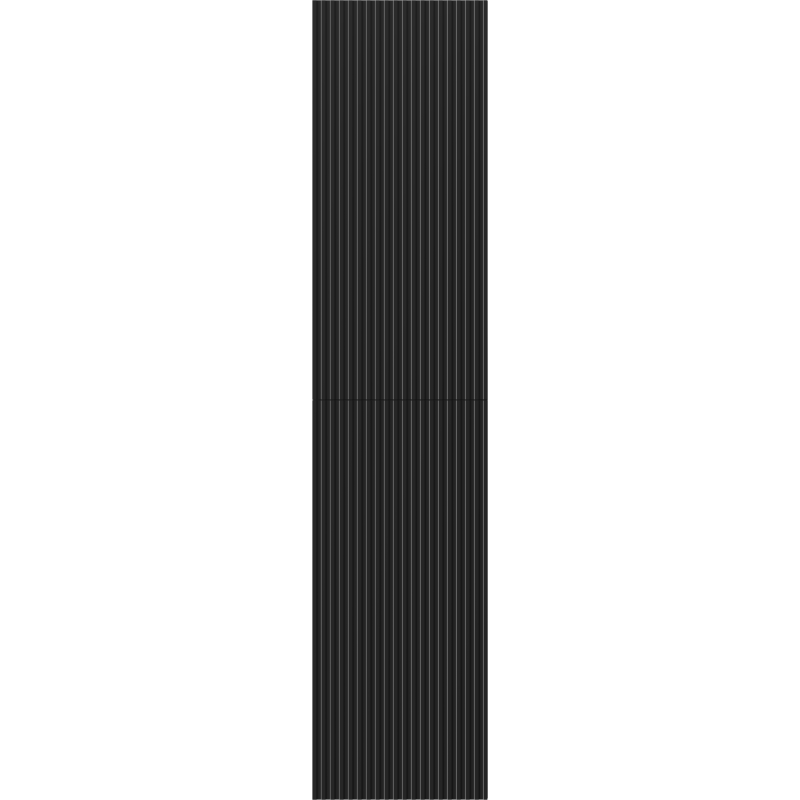 Mexen Rivel columna de baño 35 cm, 2 puertas, estriado, negro mate - 91A21-03016-2-BF71