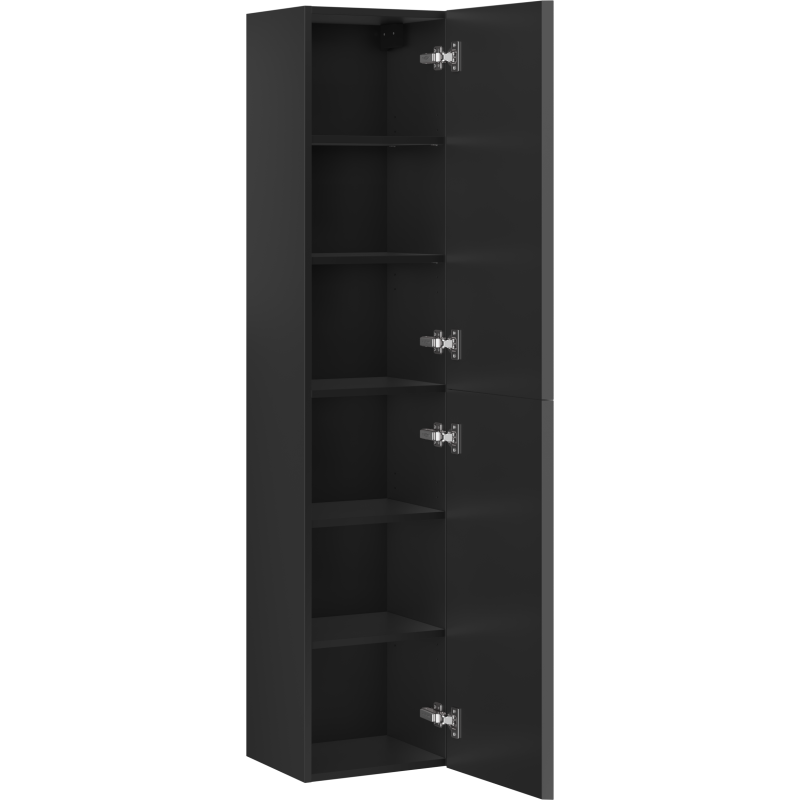 Mexen Rivel mobile bagno 35 cm, 2 ante, scanalato, nero opaco - 91A21-03016-2-BF71