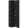 Mexen Rivel Badhochschrank 35 cm, 2 Türen, geriffelt, schwarz matt - 91A21-03016-2-BF71