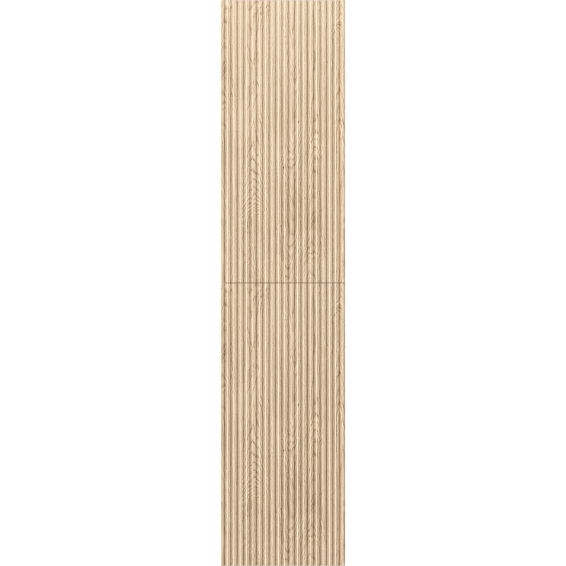 Mexen Rivel bathroom column 35 cm, 2 doors, grooved, oak - 91A21-03016-2-BF81