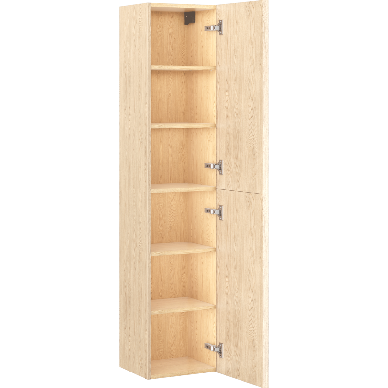 Mexen Rivel coluna de casa de banho 35 cm, 2 portas, ranhurada, carvalho - 91A21-03016-2-BF81