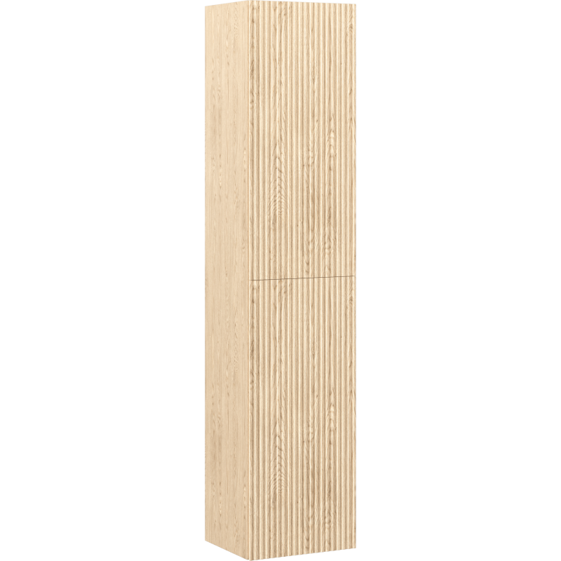 Mexen Rivel bathroom column 35 cm, 2 doors, grooved, oak - 91A21-03016-2-BF81