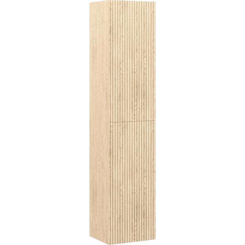 Mexen Rivel colonne de salle de bain 35 cm, 2 portes, rainuré, chêne - 91A21-03016-2-BF81
