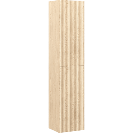 Mexen Rivel colonna da bagno 35 cm, 2 porte, scanalata, rovere - 91A21-03016-2-BF81