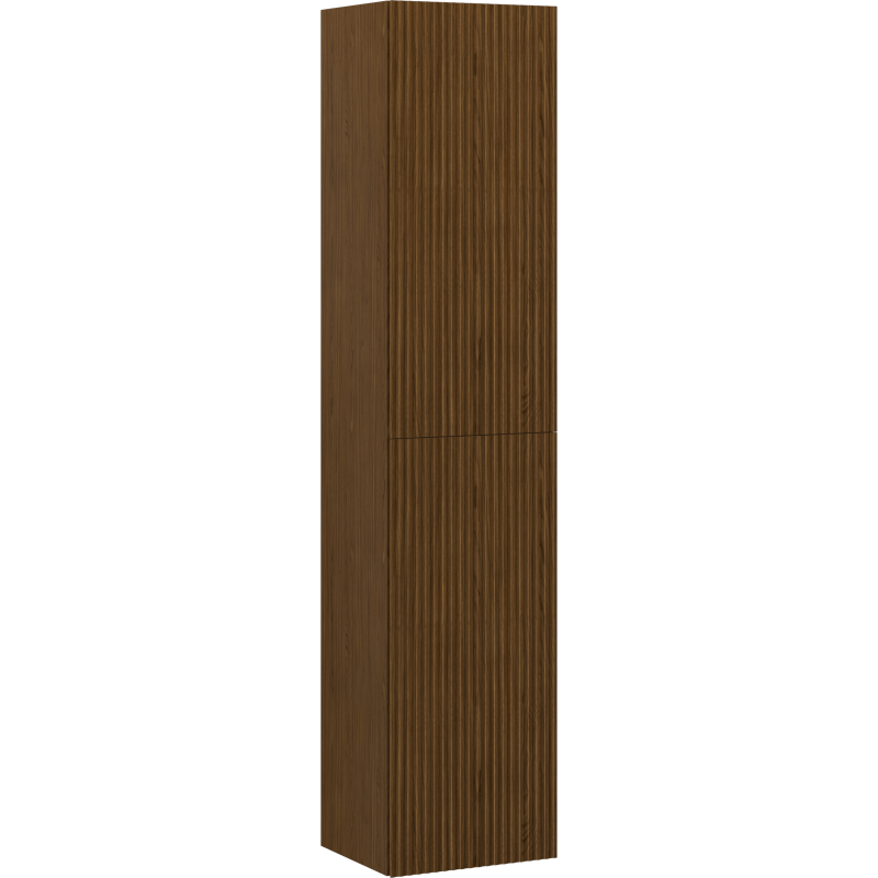 Mexen Rivel 35 cm kylpyhuonepylväs, 2 ovea, uritettu, pähkinä - 91A21-03016-2-BF86