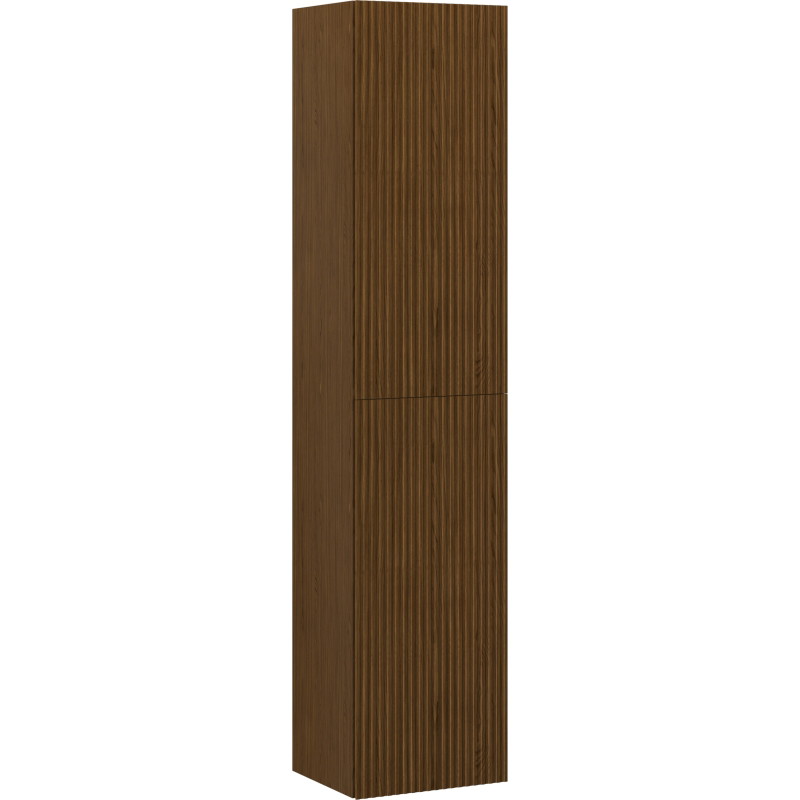 Mexen Rivel stupac za kupaonicu 35 cm, 2 vrata, rebrasti, orah - 91A21-03016-2-BF86