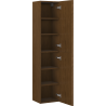 Mexen Rivel badkamerkolom 35 cm, 2 deuren, geribbeld, walnoot - 91A21-03016-2-BF86