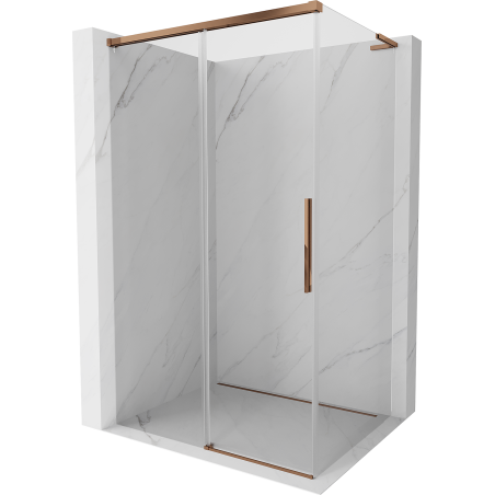 Mexen Rox L sliding shower cabin 115 x 100 cm, transparent, rose gold - 8C2L-115-100-60-00