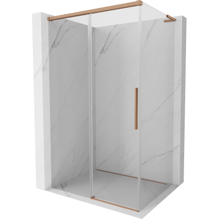 Mexen Rox L cabine de douche coulissante 120 x 85 cm, transparent, cuivre brossé - 8C2L-120-085-65-00