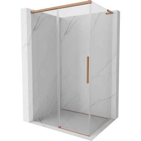 Mexen Rox L cabine de douche coulissante 90 x 120 cm, transparent, cuivre brossé - 8C2L-090-120-65-00