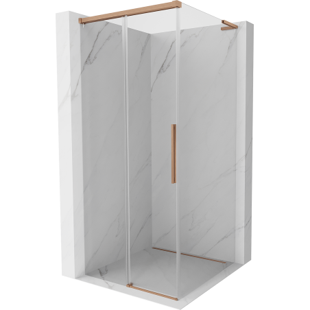 Mexen Rox L cabine de douche coulissante 120 x 120 cm, transparent, cuivre brossé - 8C2L-120-120-65-00
