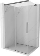 Mexen Rox L συρόμενη καμπίνα ντους 90 x 95 cm, διάφανη, gun gray βουρτσισμένο