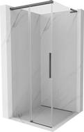 Mexen Rox L cabina doccia scorrevole 95 x 95 cm, trasparente, grigio canna di fucile spazzolato - 8C2L-095-095-66-00
