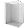 Mexen Kioto paroi de douche Walk-in 120 x 200 cm, transparent 8 mm, or - 800-120-101-50-00