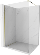 Mexen Kioto ścianka prysznicowa Walk-in 140 x 200 cm, transparent 8 mm, złota - 800-140-101-50-00