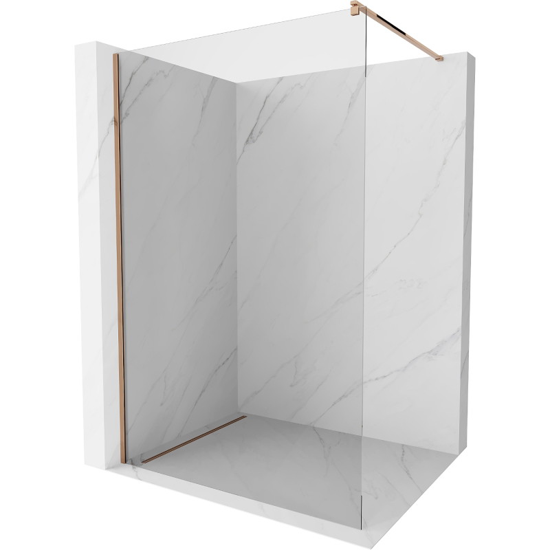 Mexen Kioto Walk-in zid za tuširanje 90 x 200 cm, proziran 8 mm, ružičasto zlato - 800-090-101-60-00