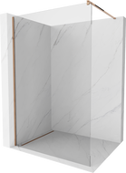 Mexen Kioto ścianka prysznicowa Walk-in 120 x 200 cm, transparent 8 mm, różowe złoto - 800-120-101-60-00