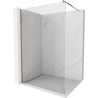 Mexen Kioto douchewand Walk-in 130 x 200 cm, transparant 8 mm, roze goud - 800-130-101-60-00