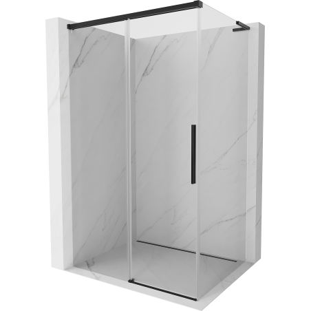 Mexen Rox L sliding shower enclosure 105 x 120 cm, transparent, black - 8C2L-105-120-70-00