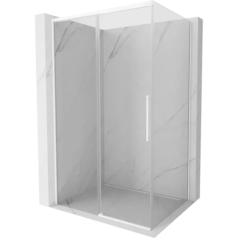 Mexen Rox cabine de douche coulissante 115 x 110 cm, transparent, blanc - 8C2-115-110-20-00