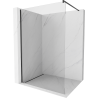 Mexen Kioto douchewand Walk-in 130 x 200 cm, transparant 8 mm, zwart - 800-130-101-70-00