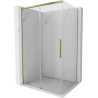 Mexen Rox cabine de douche coulissante 140 x 85 cm, transparente, or - 8C2-140-085-50-00