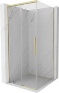 Mexen Rox συρόμενη καμπίνα ντους 90 x 90 cm, διάφανη, χρυσή - 8C2-090-090-50-00